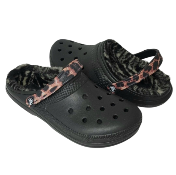 Crocs Classic Clogs Cheetah Leopard Animal Print Lined Size 12 M  NWT - Picture 4 of 13